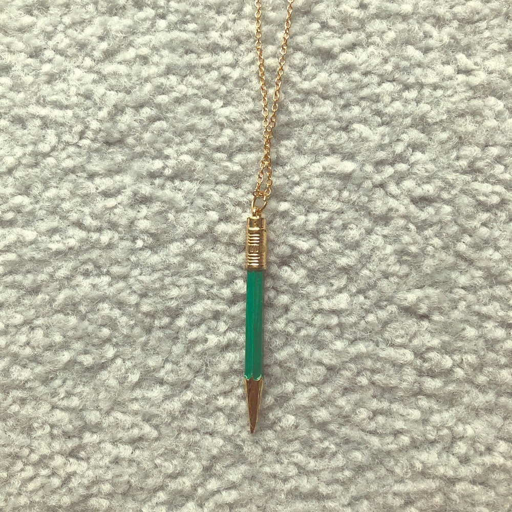 Green Pencil Necklace